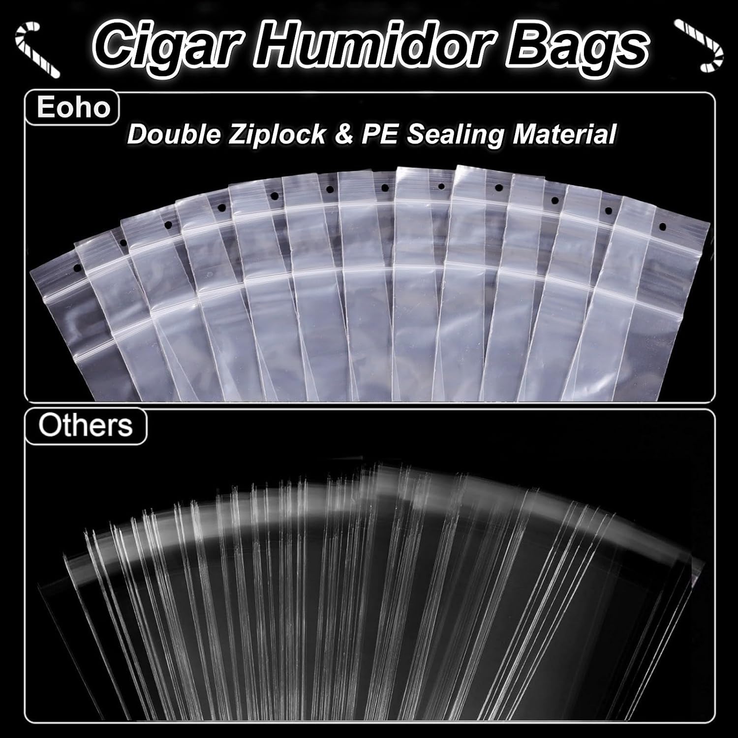 Eoho Resealable Cigar Bags, 50 Count: image 3