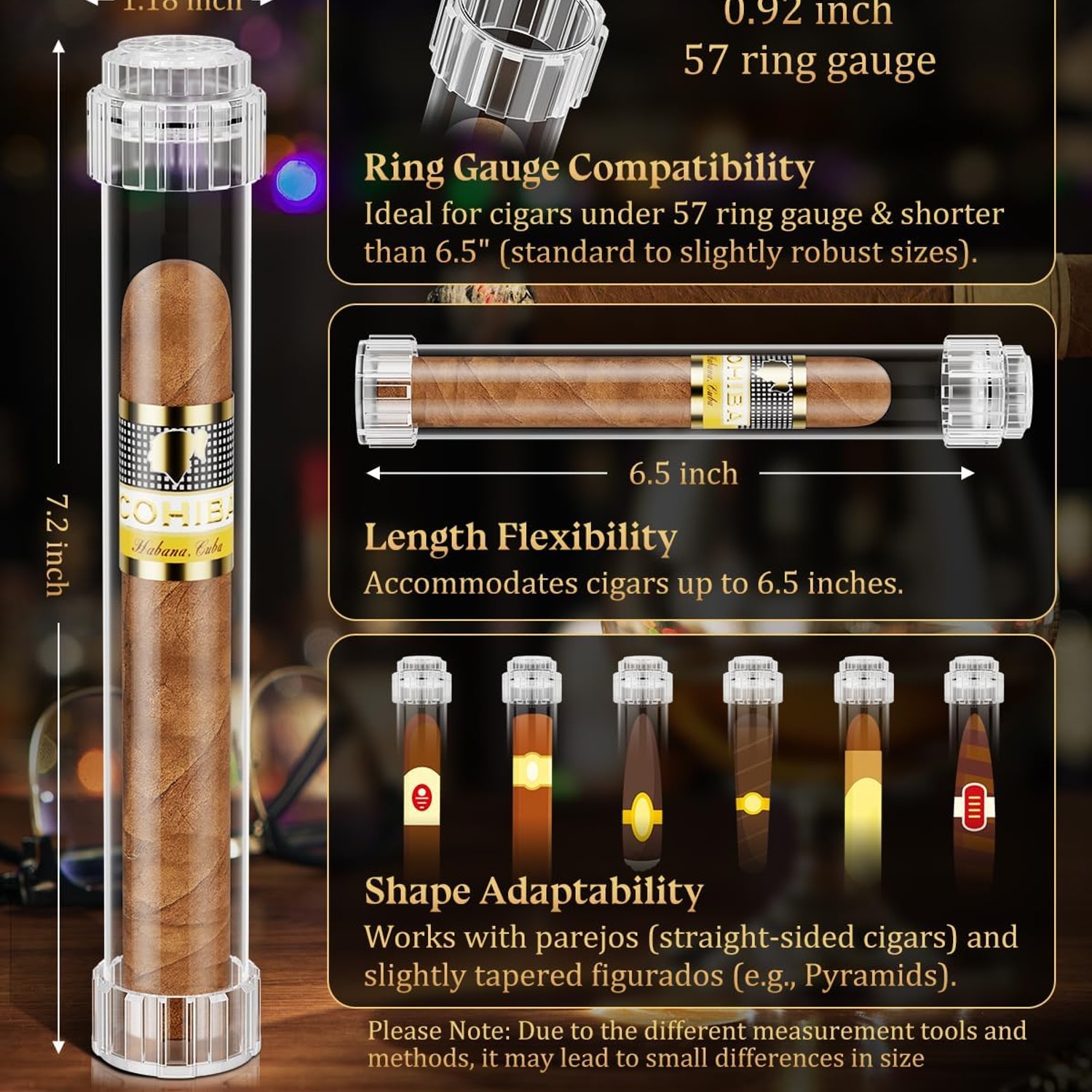 FANKAI Detachable Cigar Humidor Tubes (Set of 3)